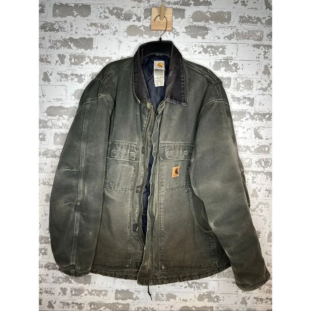 Carhartt | mens vintage green chore coat as is